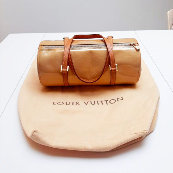 Borsa a mano Louis Vuitton Papillon tela Monogram verniciata
